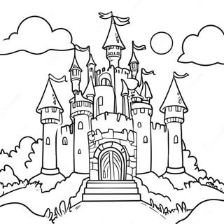 Fairy Tale Castle Coloring Page 2231-1821