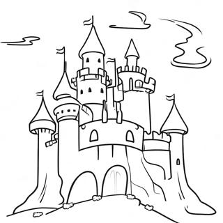 Fairy Tale Castle Coloring Page 2231-1824