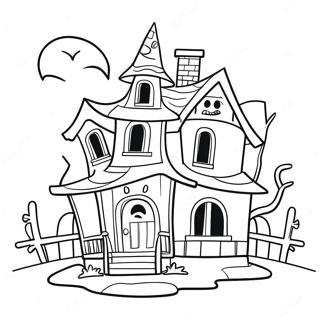 Spooky Monster House Coloring Page 22322-17945