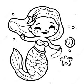 Black Mermaid Coloring Pages