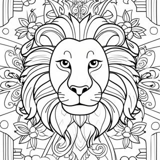 Lion Face Coloring Pages