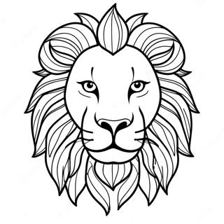 Lion Face Coloring Page 22361-17978