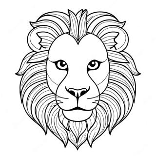 Lion Face Coloring Page 22361-17979