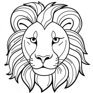 Lion Face Coloring Pages