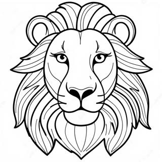 Majestic Lion Face Coloring Page 22362-17975