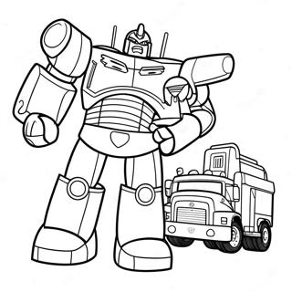 Heroic Rescue Bots In Action Coloring Page 22372-17989