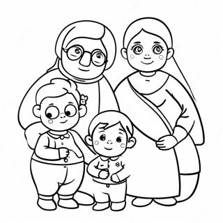 Cute Doma Family Coloring Page 22382-17993