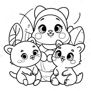 Cute Doma Family Coloring Page 22382-17995