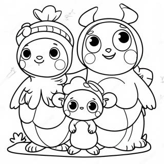 Cute Doma Family Coloring Page 22382-17996