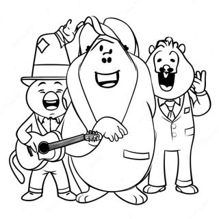 Sing 2 Movie Characters Coloring Page 2241-1832