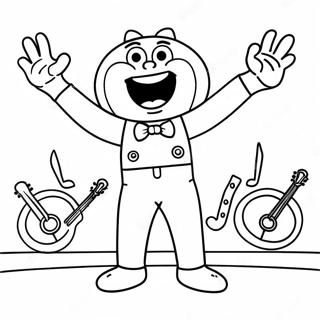 Buster Moon Singing On Stage Coloring Page 2242-1833