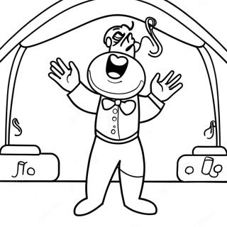 Buster Moon Singing On Stage Coloring Page 2242-1835