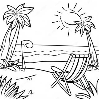 Beach Summer Scene Coloring Page 22441-18041