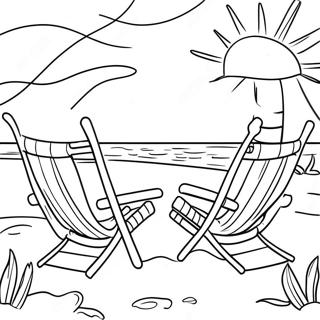 Beach Summer Scene Coloring Page 22441-18044