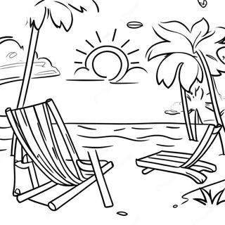 Beach Summer Coloring Pages