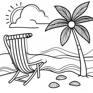 Sunny Beach Day Coloring Page 22442-18038