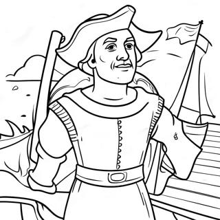 Adventurous Christopher Columbus Coloring Page 22472-18065