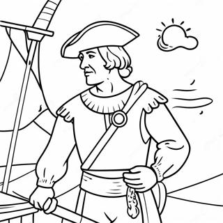 Adventurous Christopher Columbus Coloring Page 22472-18067