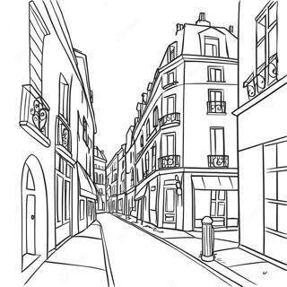 Charming Parisian Street Scene Coloring Page 22492-18084