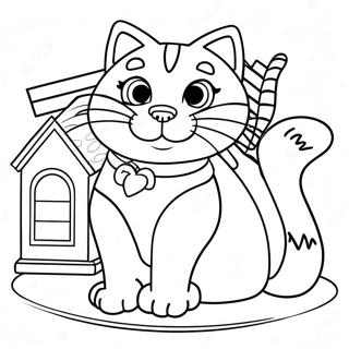 Gabby S Dollhouse Cat Characters Coloring Page 22522-18119