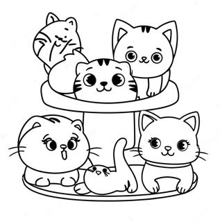 Gabby S Dollhouse Cat Characters Coloring Page 22522-18120