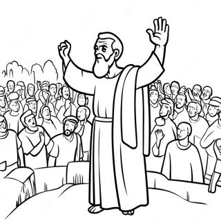 Apostle Paul Preaching To The Crowd Coloring Page 22552-18127