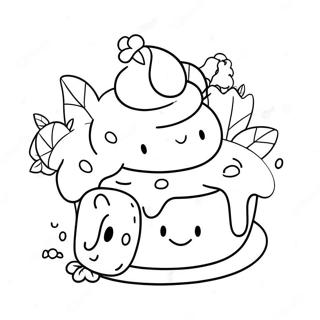 Cute Dessert Coloring Page 22571-18142