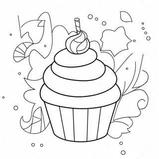 Adorable Cupcake Coloring Page 22572-18145