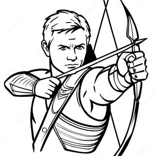 Hawkeye With Bow And Arrow Coloring Page 22592-18164