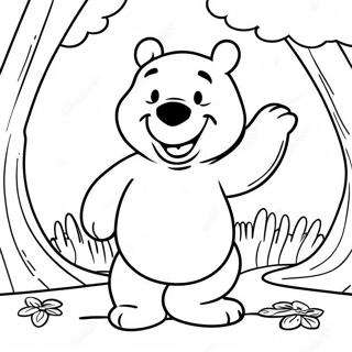 Winnie The Pooh With A Big Smile Coloring Page 22622-18177