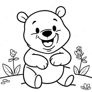 Winnie The Pooh With A Big Smile Coloring Page 22622-18178