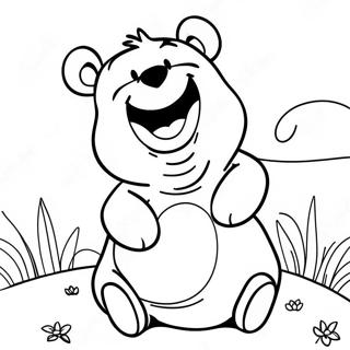 Winnie The Pooh With A Big Smile Coloring Page 22622-18180