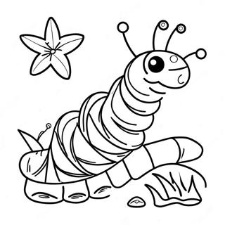 Colorful Caterpillar Coloring Page 2262-1853