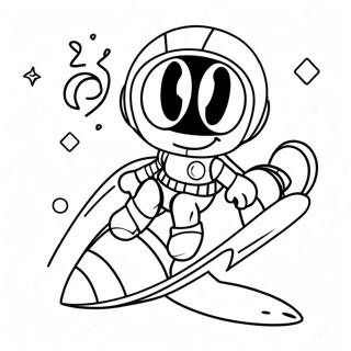 Marvin The Martian With Rocket Ship Coloring Page 22632-18185