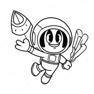 Marvin The Martian With Rocket Ship Coloring Page 22632-18186