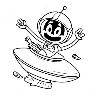 Marvin The Martian With Rocket Ship Coloring Page 22632-18188