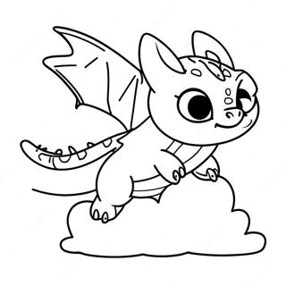 Toothless Flying Through Clouds Coloring Page 22642-18196