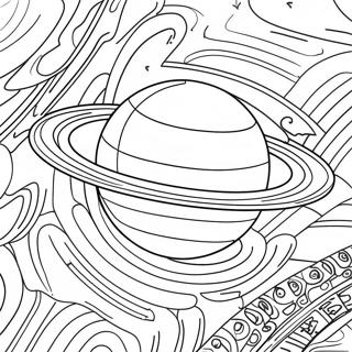 Colorful Saturn With Rings Coloring Page 22662-18210