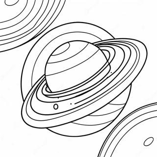 Colorful Saturn With Rings Coloring Page 22662-18211