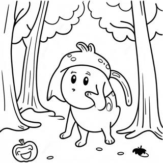 M3gan In A Spooky Forest Coloring Page 22702-18241