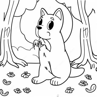 M3gan In A Spooky Forest Coloring Page 22702-18242