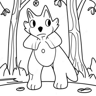 M3gan In A Spooky Forest Coloring Page 22702-18243