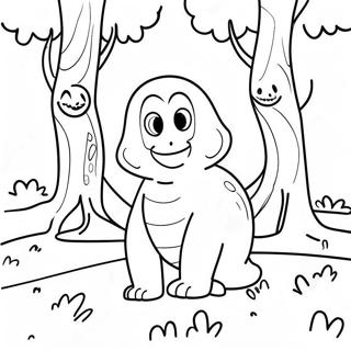 M3gan In A Spooky Forest Coloring Page 22702-18244