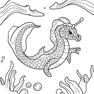 Majestic Sea Dragon Swimming Coloring Page 22712-18247