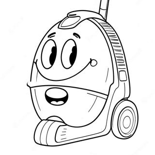 Funny Vacuum Cleaner With A Smile Coloring Page 22722-18257