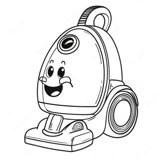 Funny Vacuum Cleaner With A Smile Coloring Page 22722-18258