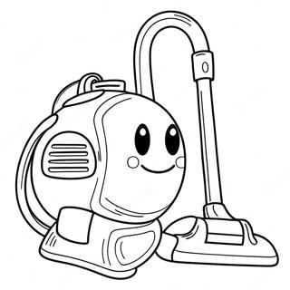 Funny Vacuum Cleaner With A Smile Coloring Page 22722-18259