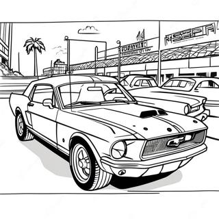 Ford Mustang Classic Car Coloring Page 22751-18279