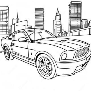 Ford Mustang Racing Car Coloring Page 22752-18282