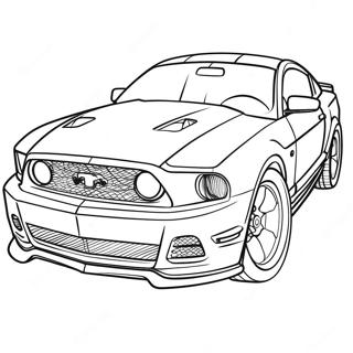 Ford Mustang Racing Car Coloring Page 22752-18284